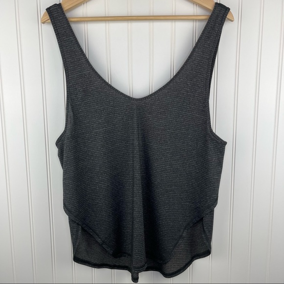 Lululemon Seek The Heat Striped Tank Top Heathered Deep Coal / Hyper Stripe 6 - Picture 5 of 12